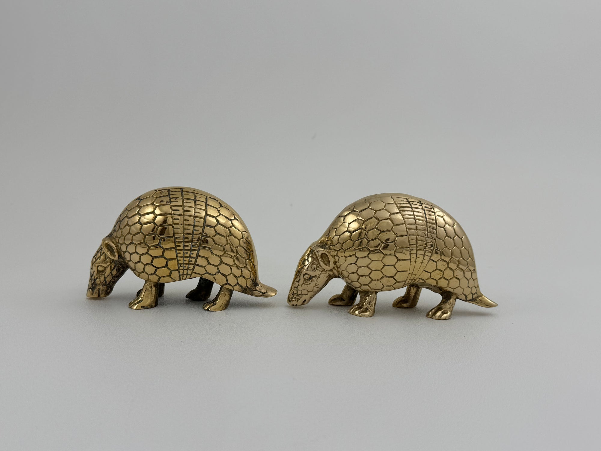 Vintage Brass Armadillos-A Pair