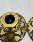 Vintage Brass Candlestick Holders with Crown Motifs - Inspired by Nordisk Malm