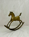 Vintage Brass Rocking Horse- Large