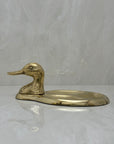 Vintage Brass Duck Dresser Tray