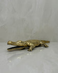 Large Vintage Brass Alligator