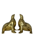 Pair of Vintage Brass Seals-Large