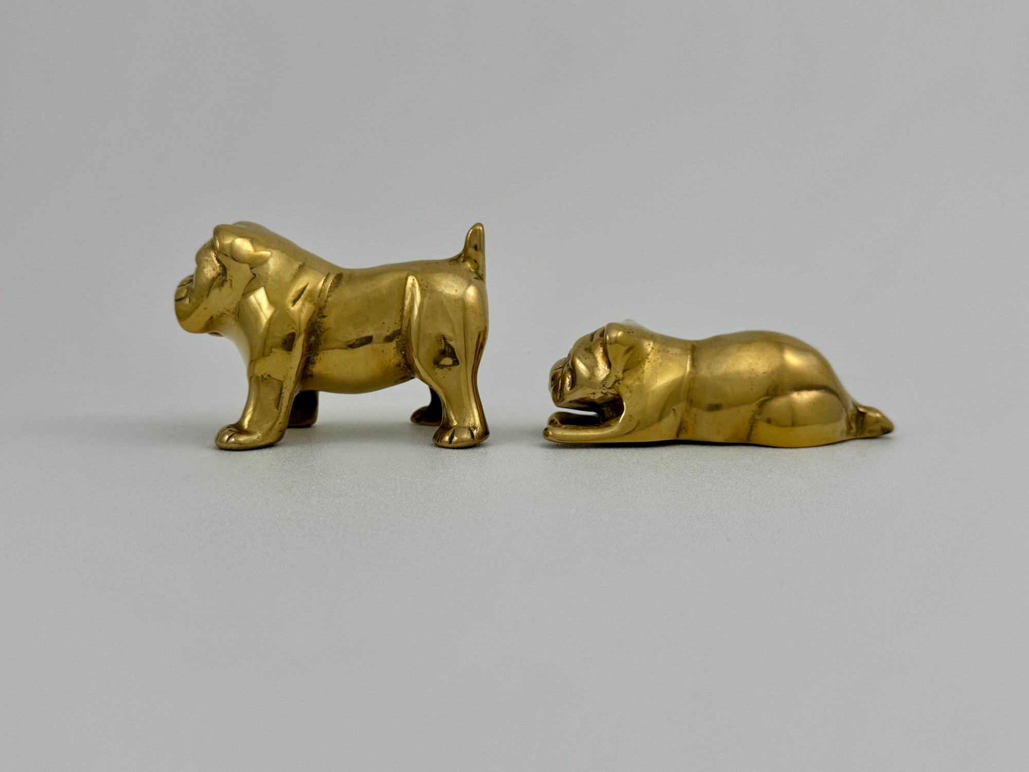 Vintage Brass Bulldogs-A Pair