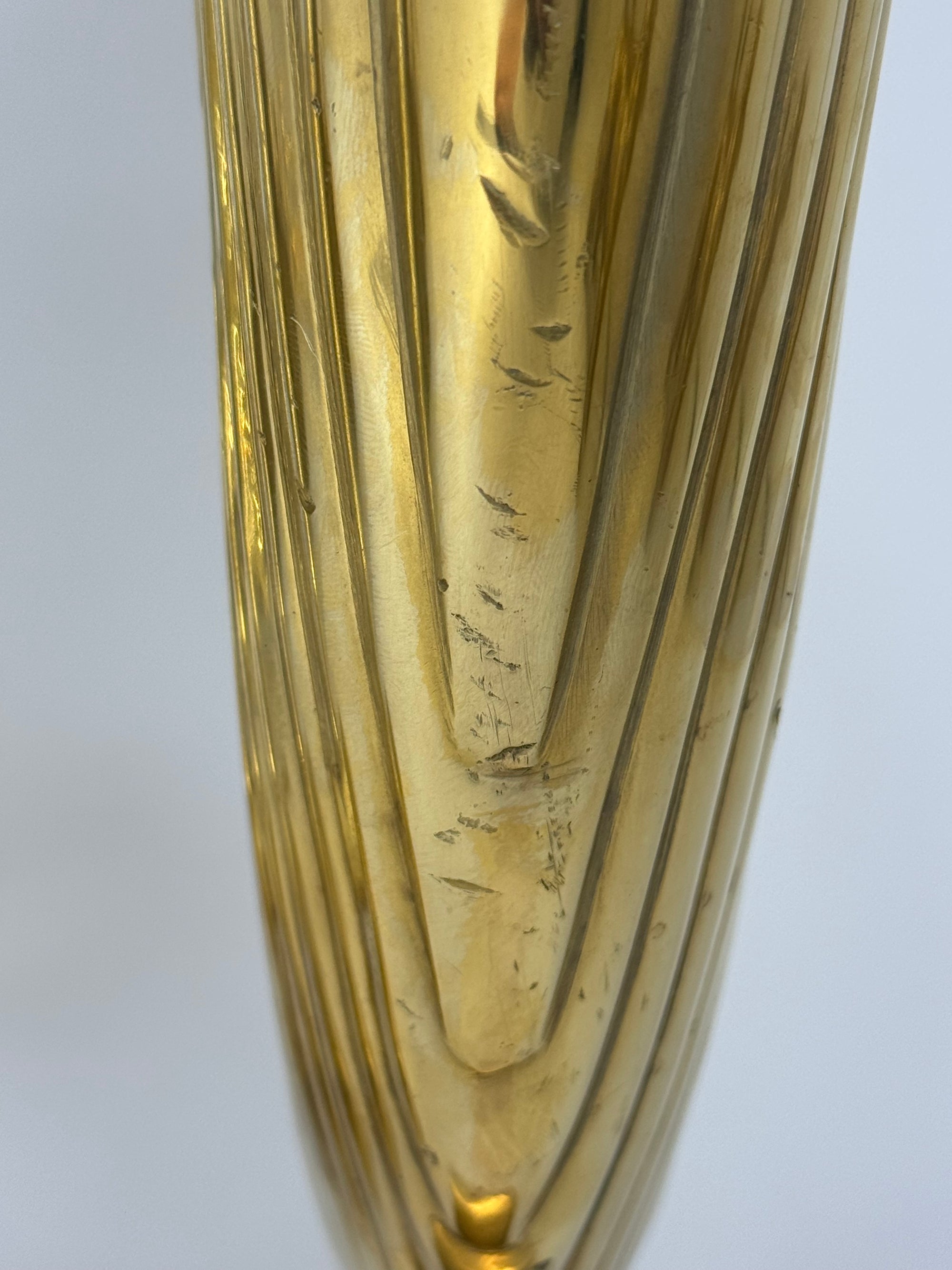 Beautiful Pair of Vintage Mid-Century Brass Peacock Sculpture/Vases-17 Inches