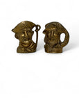 Small Vintage Brass Pirate Cups - A Pair