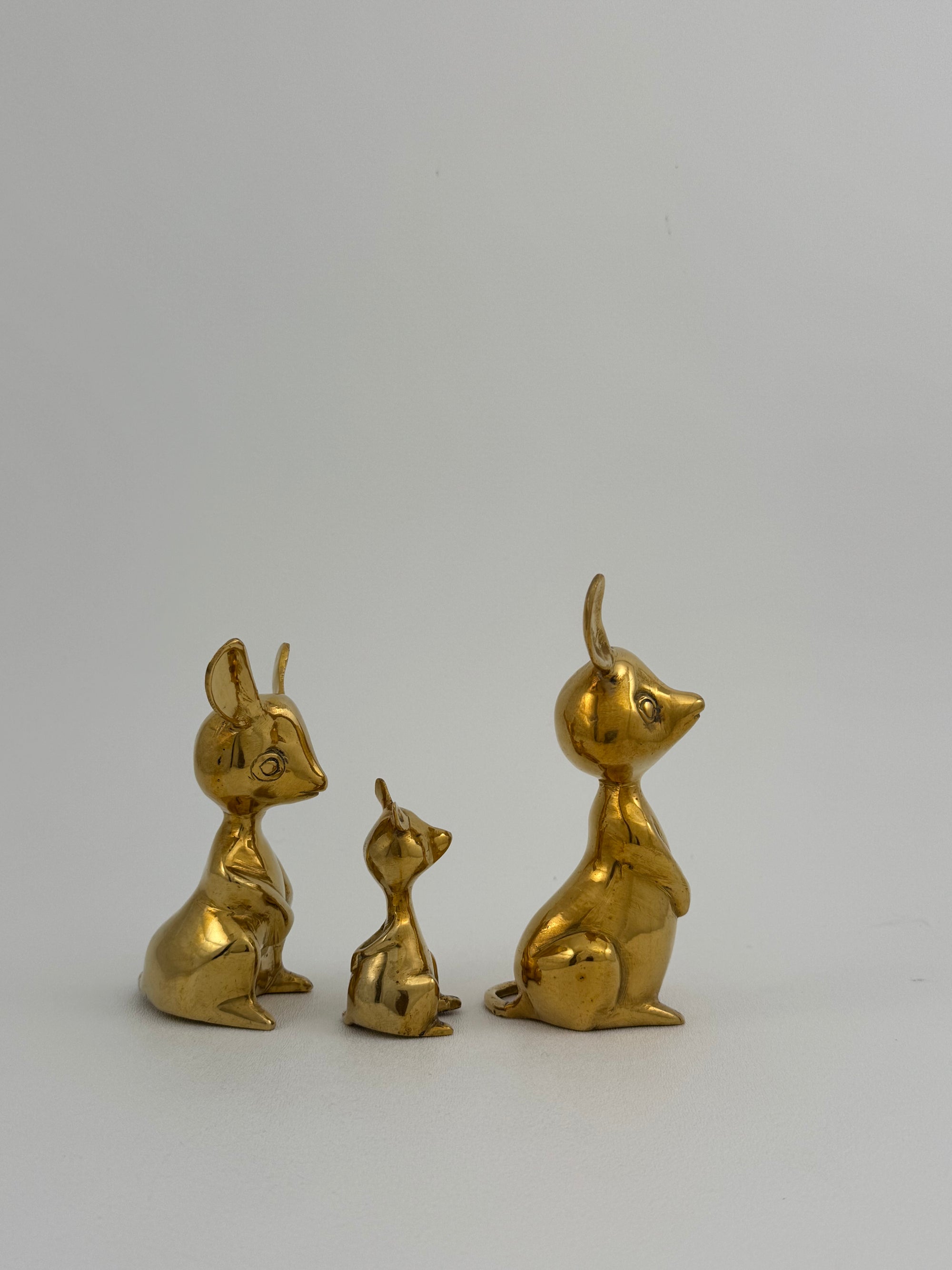 Vintage Brass Mice-A Set of Three