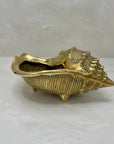 Vintage Brass MCM Shell Planter