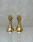 Vintage Brass Dog Bookends- A Pair