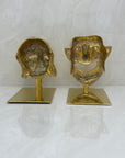 Greek Drama Mask Bookends Comedy And Tragedy-A Pair