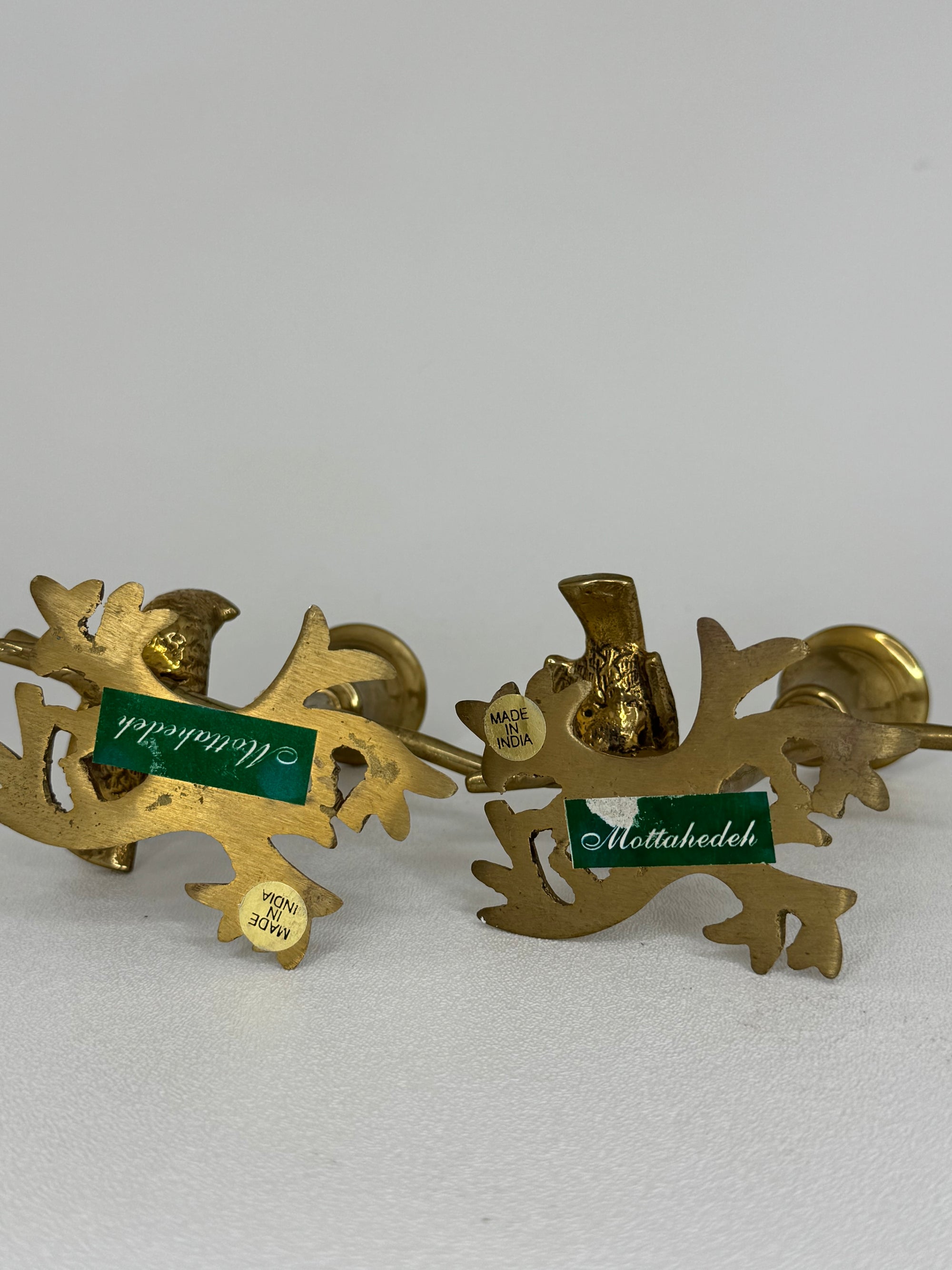 Vintage Mottahedeh Brass Candlestick Pair