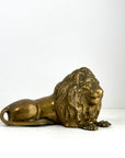 Vintage Brass Lion Sculpture