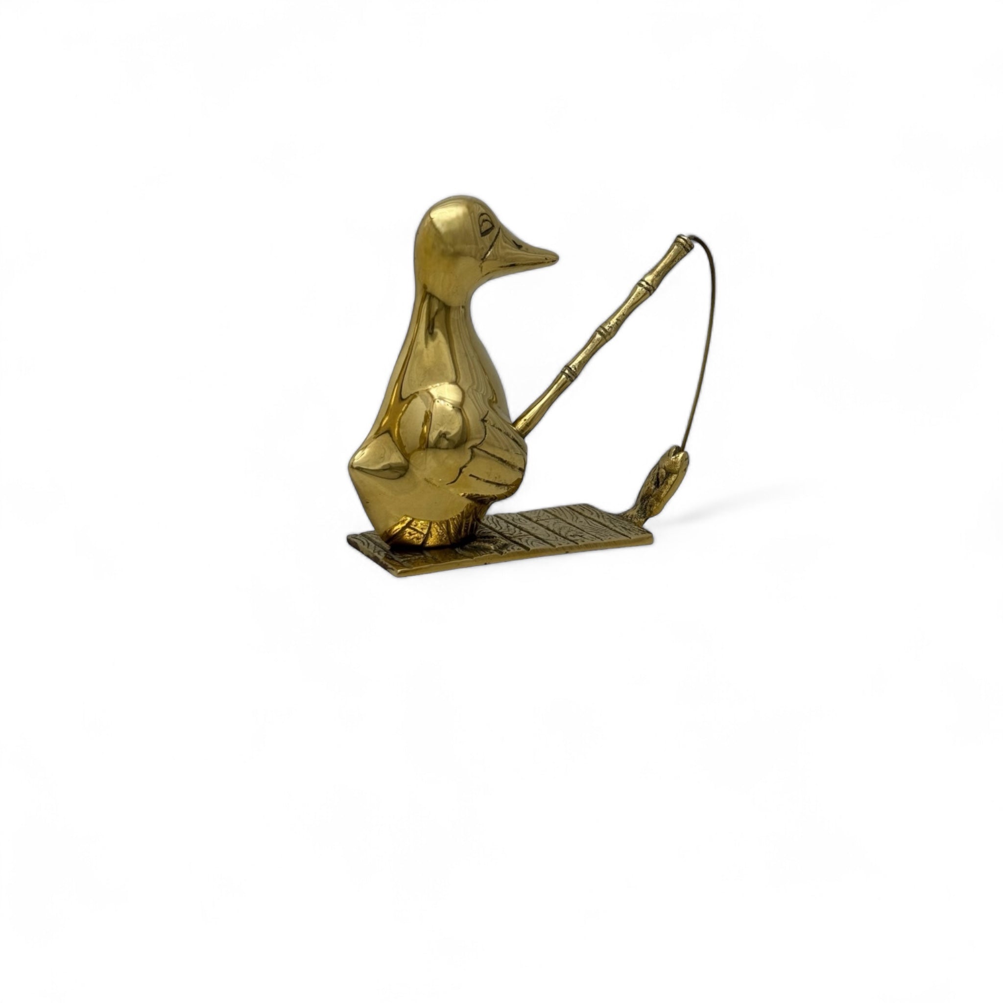 Antique brass duck with sale umbrella