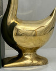 Vintage Brass Goose Bookends-A Pair