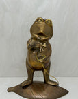 Vintage Brass Frog with Microphone