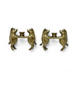 Vintage Brass Pig Candleholders-A Pair