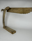 Large Vintage Brass Bird in Flight Sculpture | Modernist Crane Heron Egret Coastal Brass Art