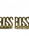 Vintage Brass Boss Bookends- A Pair