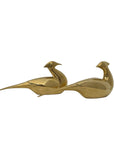 Vintage Brass Oversized Pheasant Pair – Mid-Century Figurines