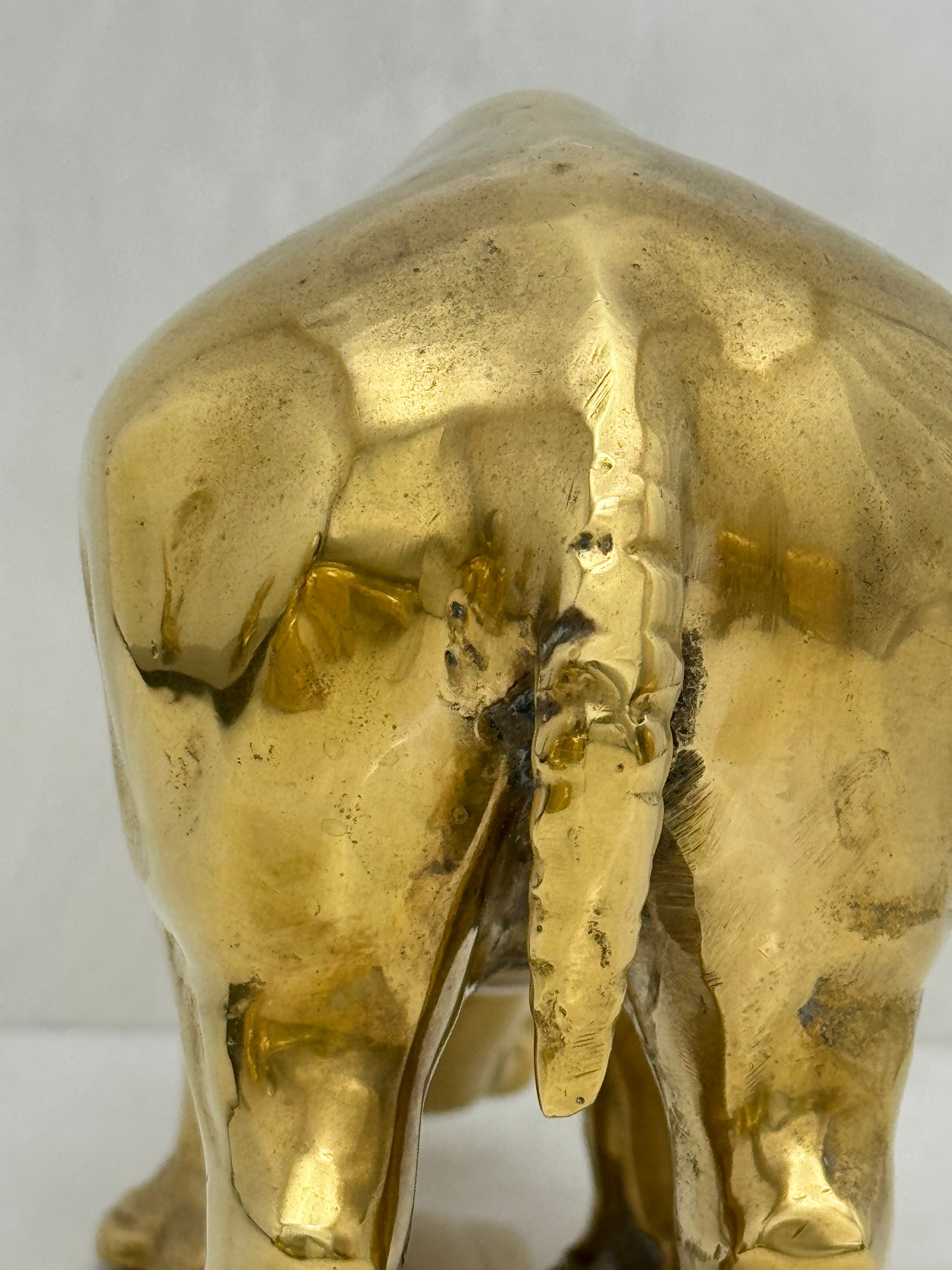 Vintage Brass Rhino