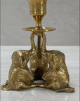 Vintage Brass Elephant Candleholders-A Pair