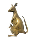 Vintage Brass Kangaroo with Joey Figurine