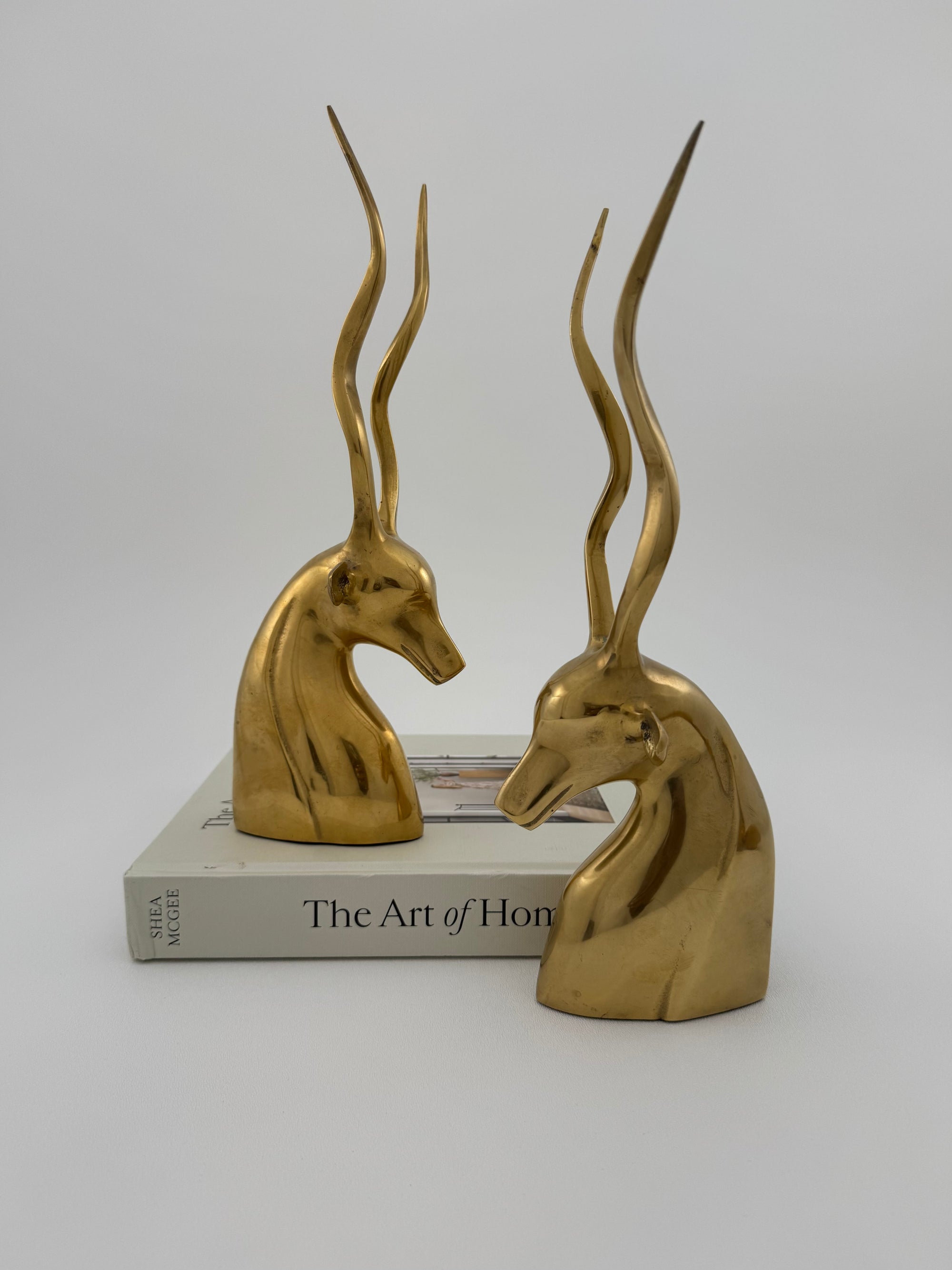 Vintage Brass Antelopes- A  Pair