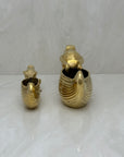 Vintage Brass Frogs Pulling Snails- A Pair