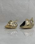 Vintage Brass Open Mouth Fish- A Pair