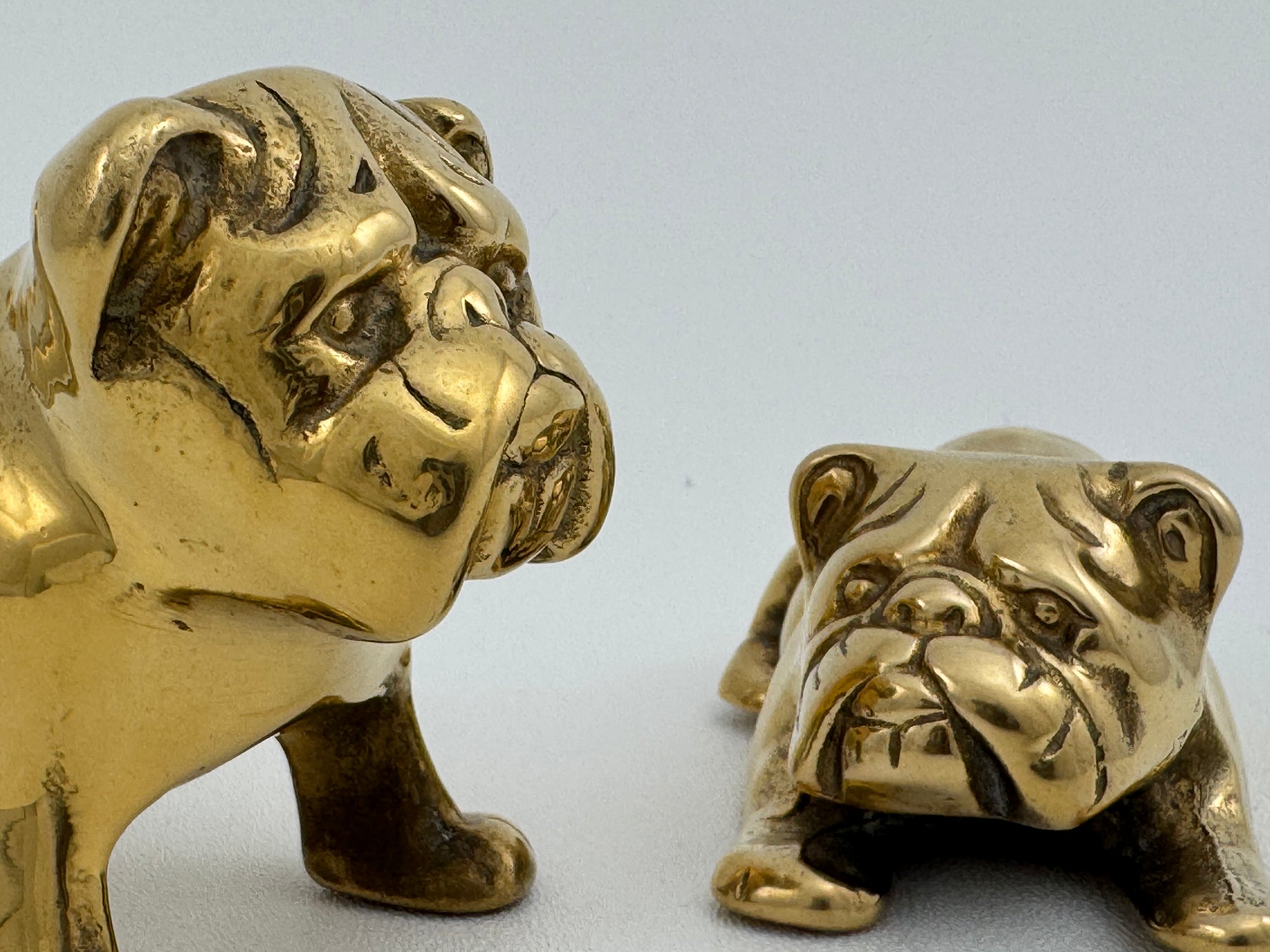Vintage Brass Bulldogs-A Pair