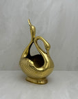 Vintage Brass Swan Planter