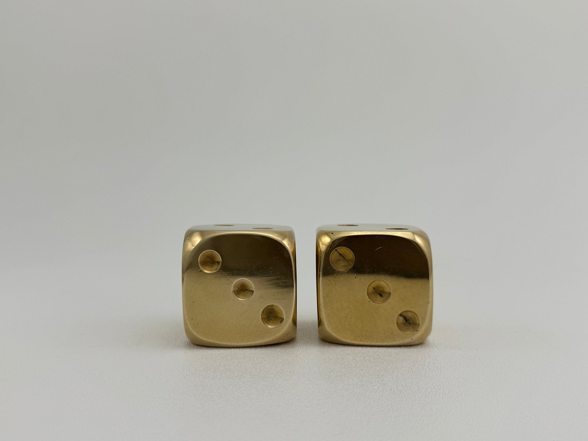 Vintage Brass Dice-A Pair