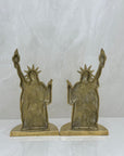 Vintage Brass Statue of Liberty Bookends- A Pair