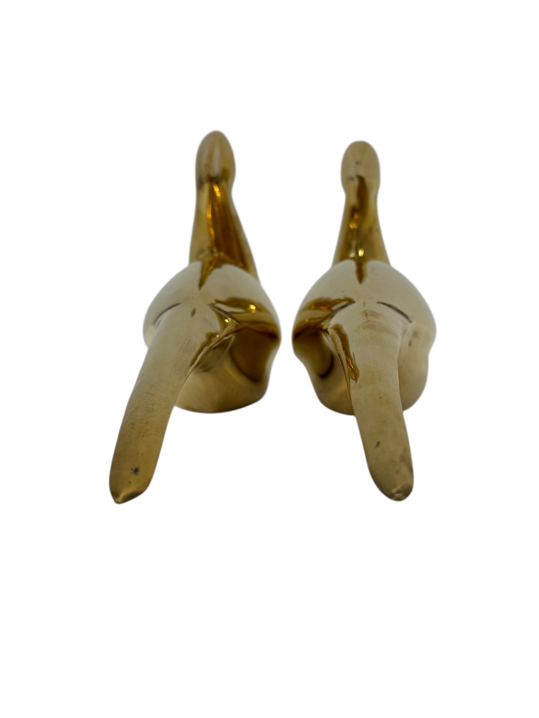 Vintage Brass Oversized Pheasant Pair – Mid-Century Figurines