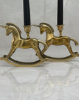 Vintage Brass Unicorn Candleholders-A Pair