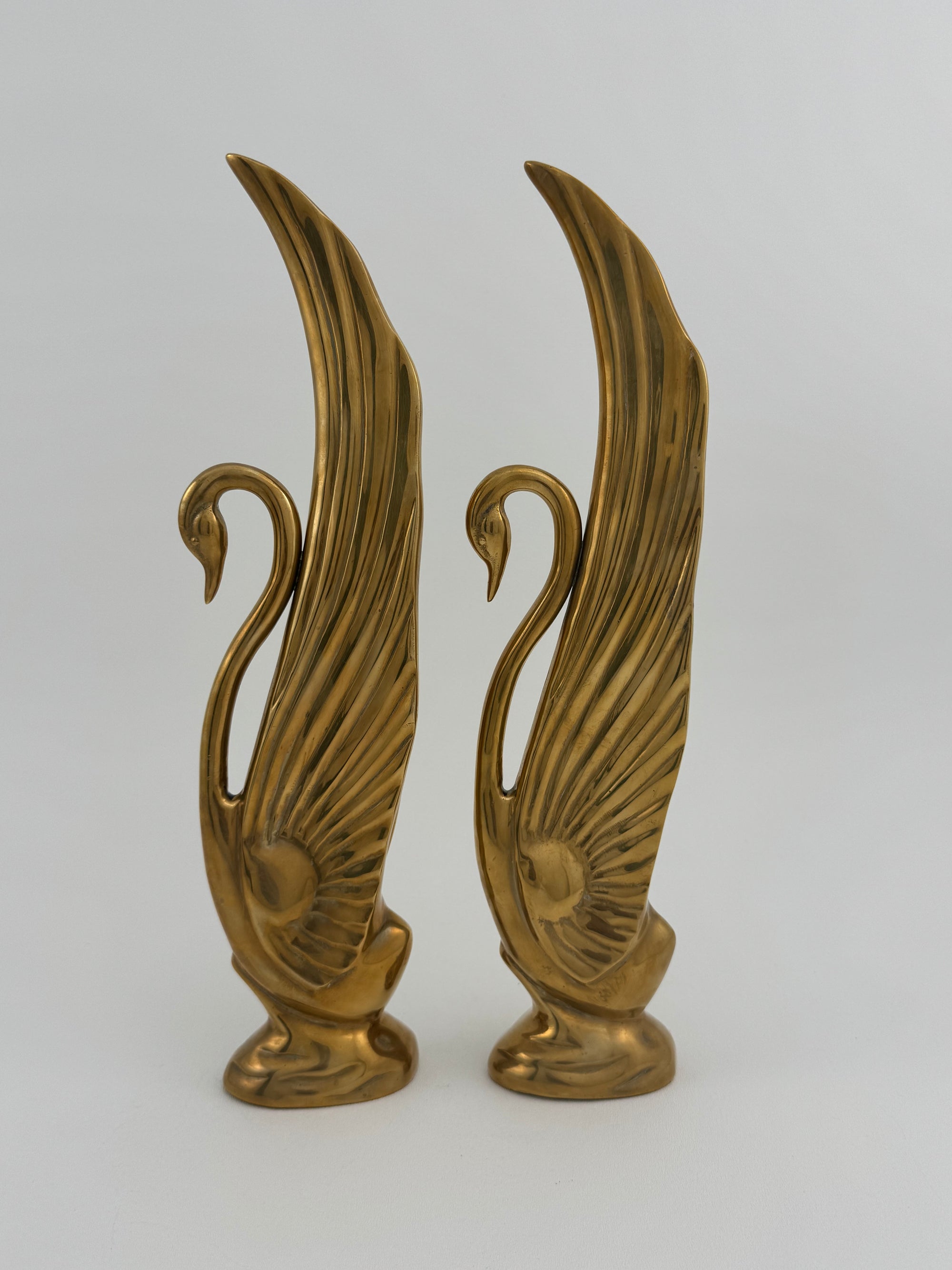 Vintage Brass Swans-A Pair by Dolbi Cashier
