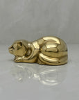 Sweet Vintage Brass Sleeping Cat