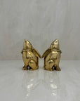 Vintage Brass Moon Gazing Bunnies-A Pair