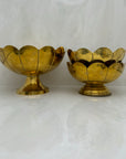 Vintage Brass Floral Bowls- A Three Piece Lightweight Set