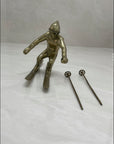 Vintage Brass Skier Figurine
