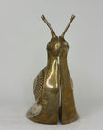 Vintage Brass MCM Split Snail Bookends-A Pair