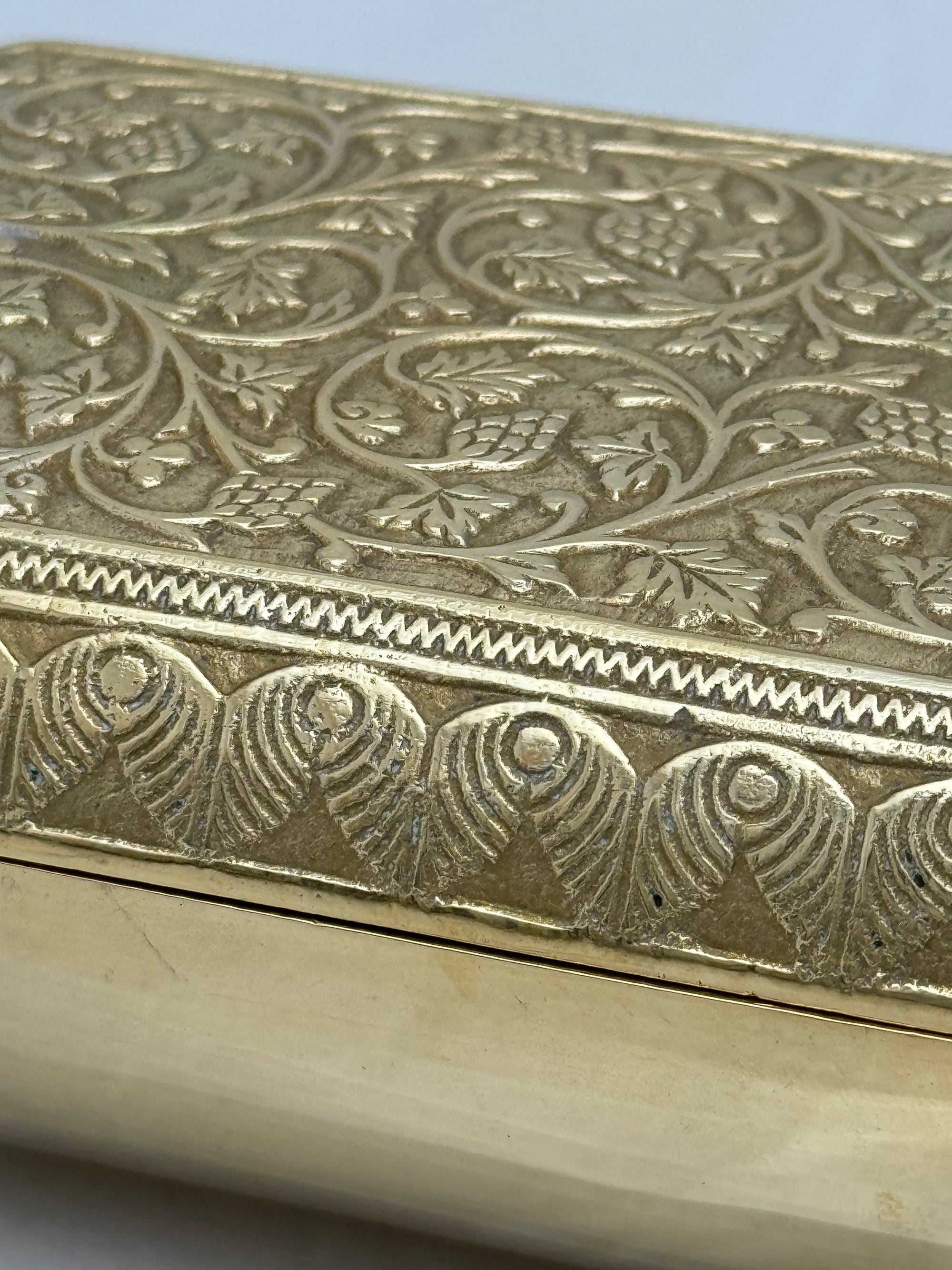 Vintage Brass Antelope Trinket Box