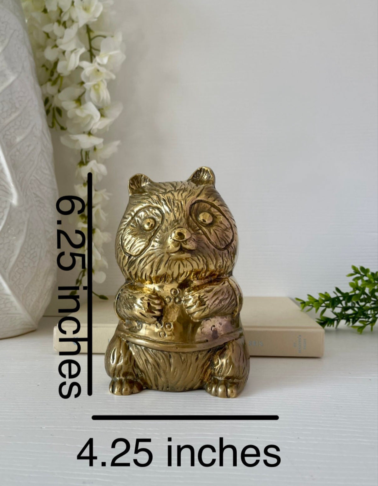 Vintage Brass Panda Bank