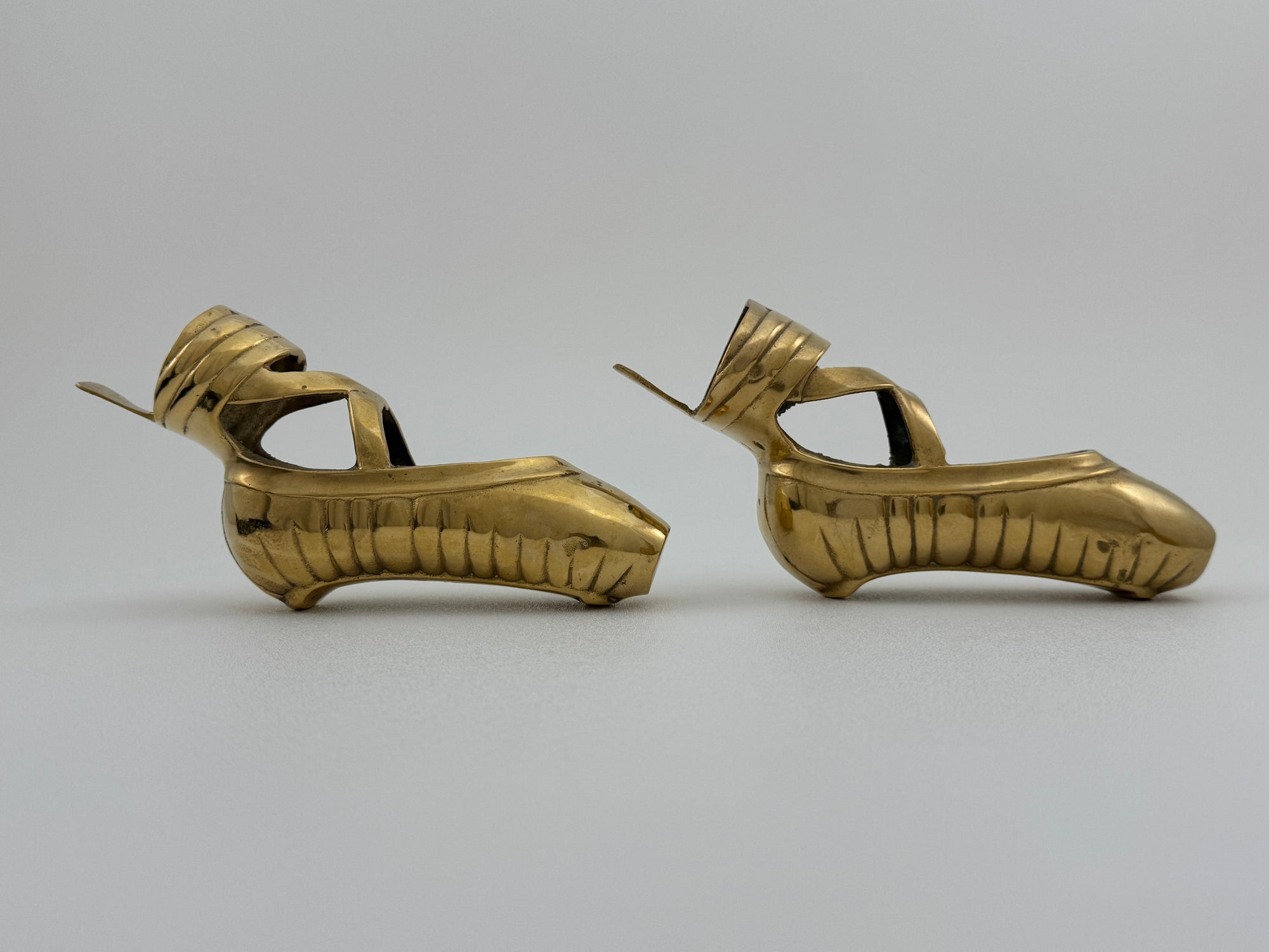 Pretty Brass Ballerina Slippers -A Pair