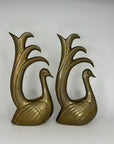 Vintage Brass Peacocks pair by Frederick Cooper