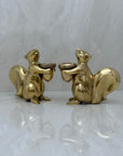 Bronze Squirrel Candleholders-A Pair