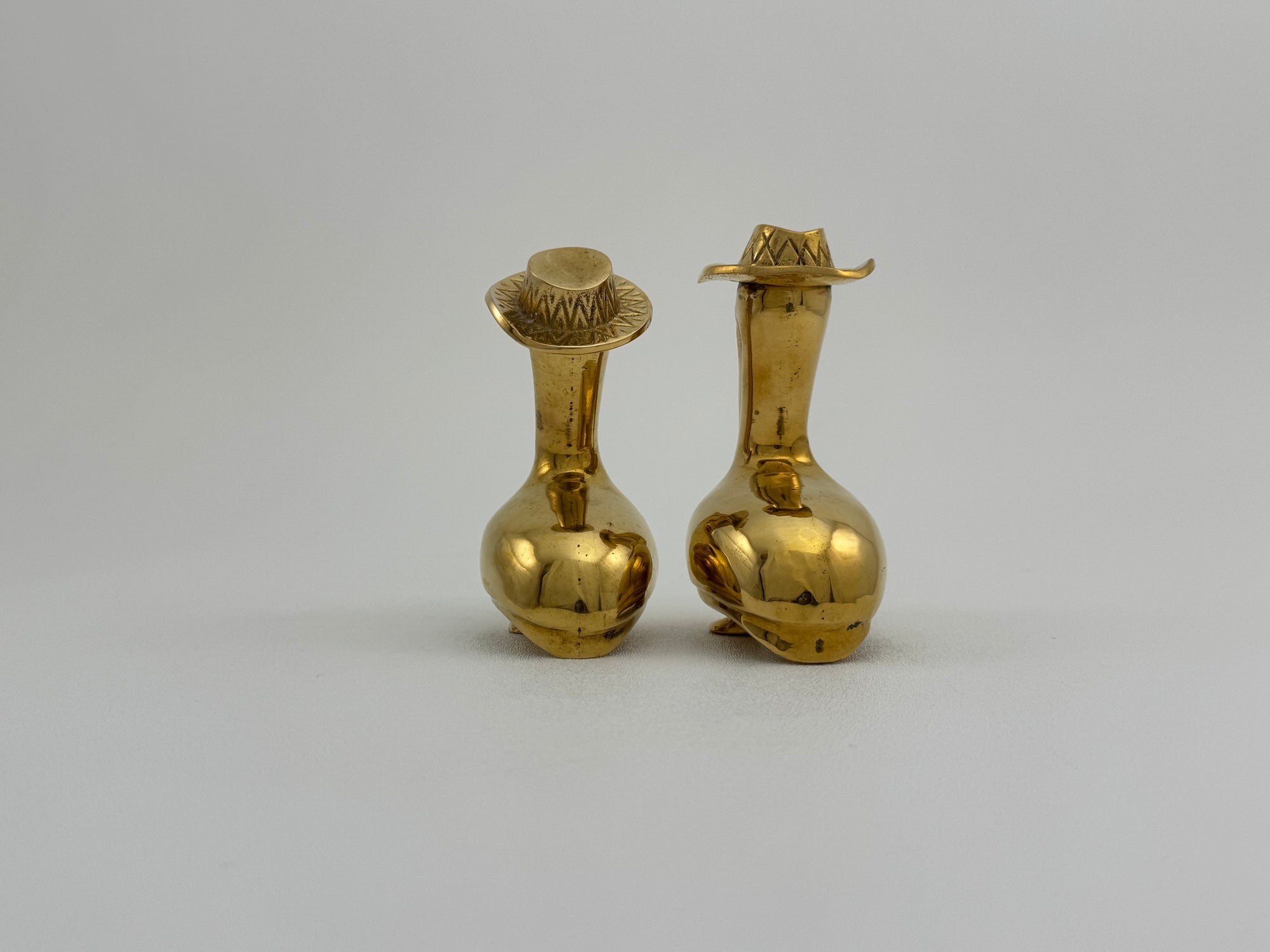 Vintage Brass Pelican Couple