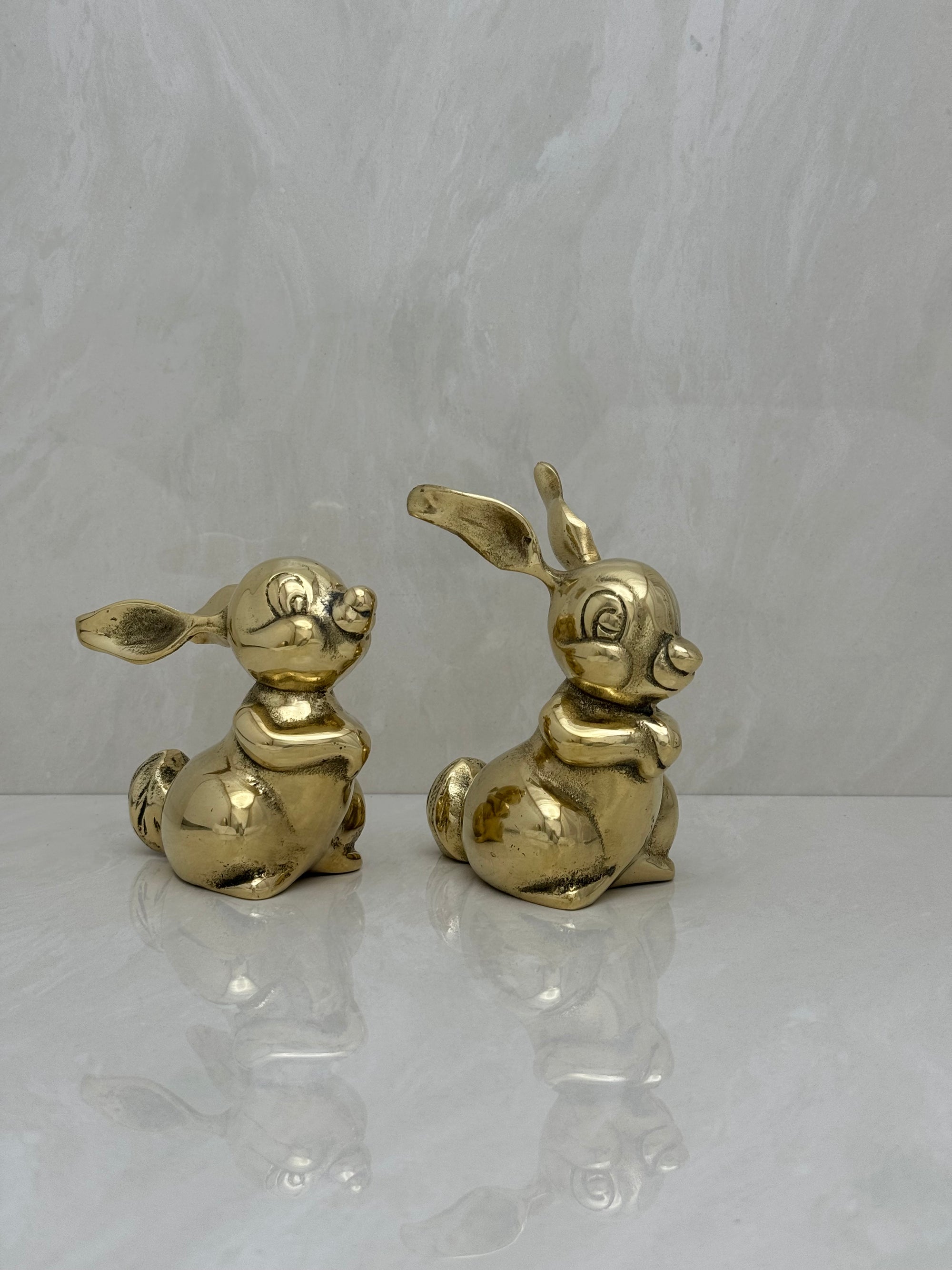 Vintage Brass Bunnies- A Pair