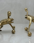 Vintage Brass Workout Frogs-A Pair