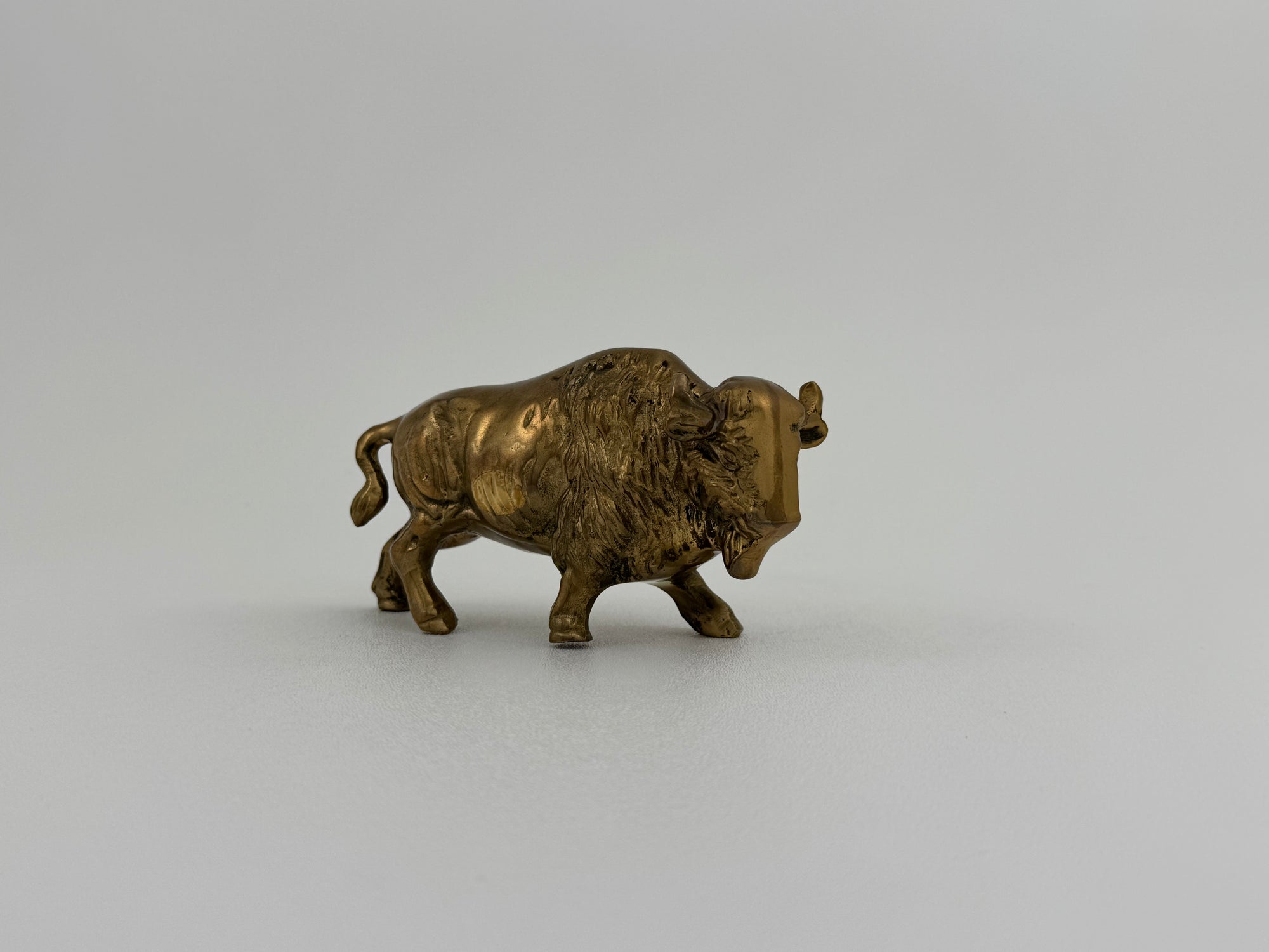 Vintage Brass Bison