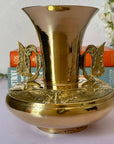 Vintage Brass Butterfly Vase With Butterfly Handles